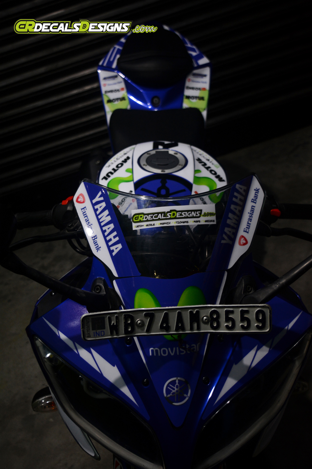 YAMAHA R15 V2 Custom Decals/ Wrap/ Stickers MOVISTAR EDITION Kit CR