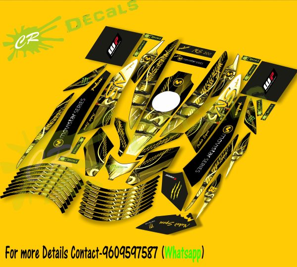 NS 200 Monster Decals yellow