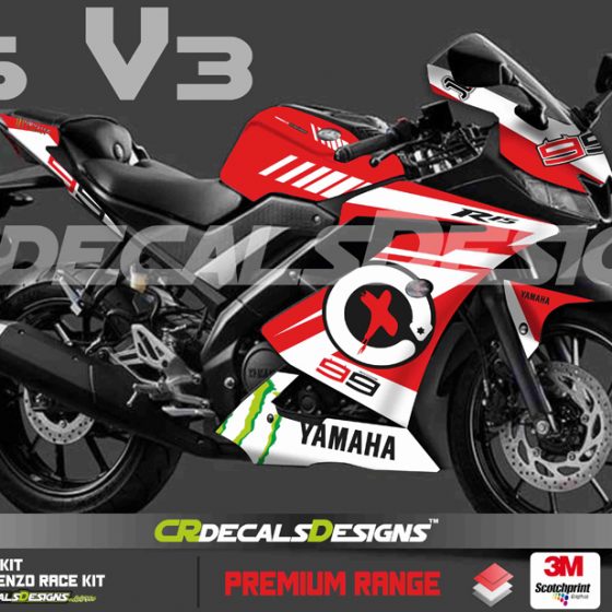 YAMAHA R15 v3 Custom Decals Wrap Stickers AGGRESSIVE MONSTER Edition