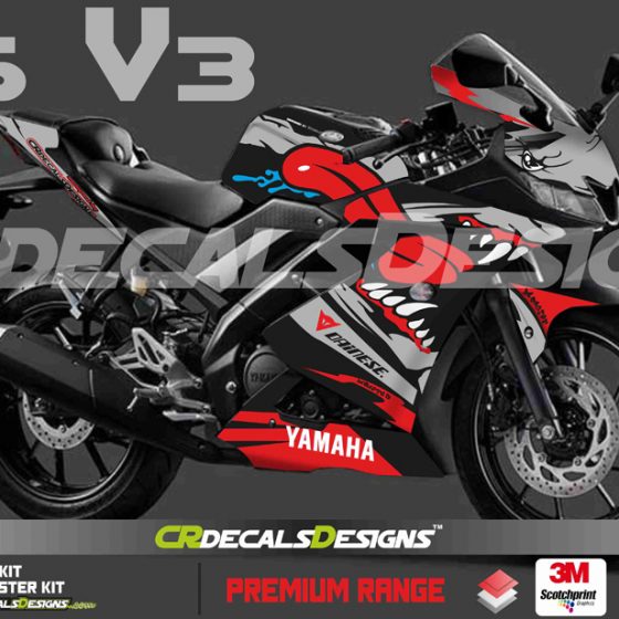 YAMAHA R15 v3 Custom Decals Wrap Stickers RACE Edition Kit CR Decals