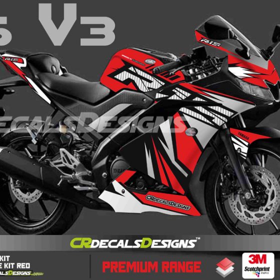 YAMAHA R15 v3 Custom Decals Wrap Stickers MONSTER Edition Kit CR