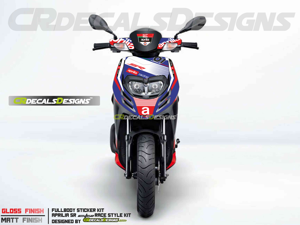 APRILIA SR160 RACE GEN2 DECAL KIT APRSRGEN2001 – CR Decals Designs