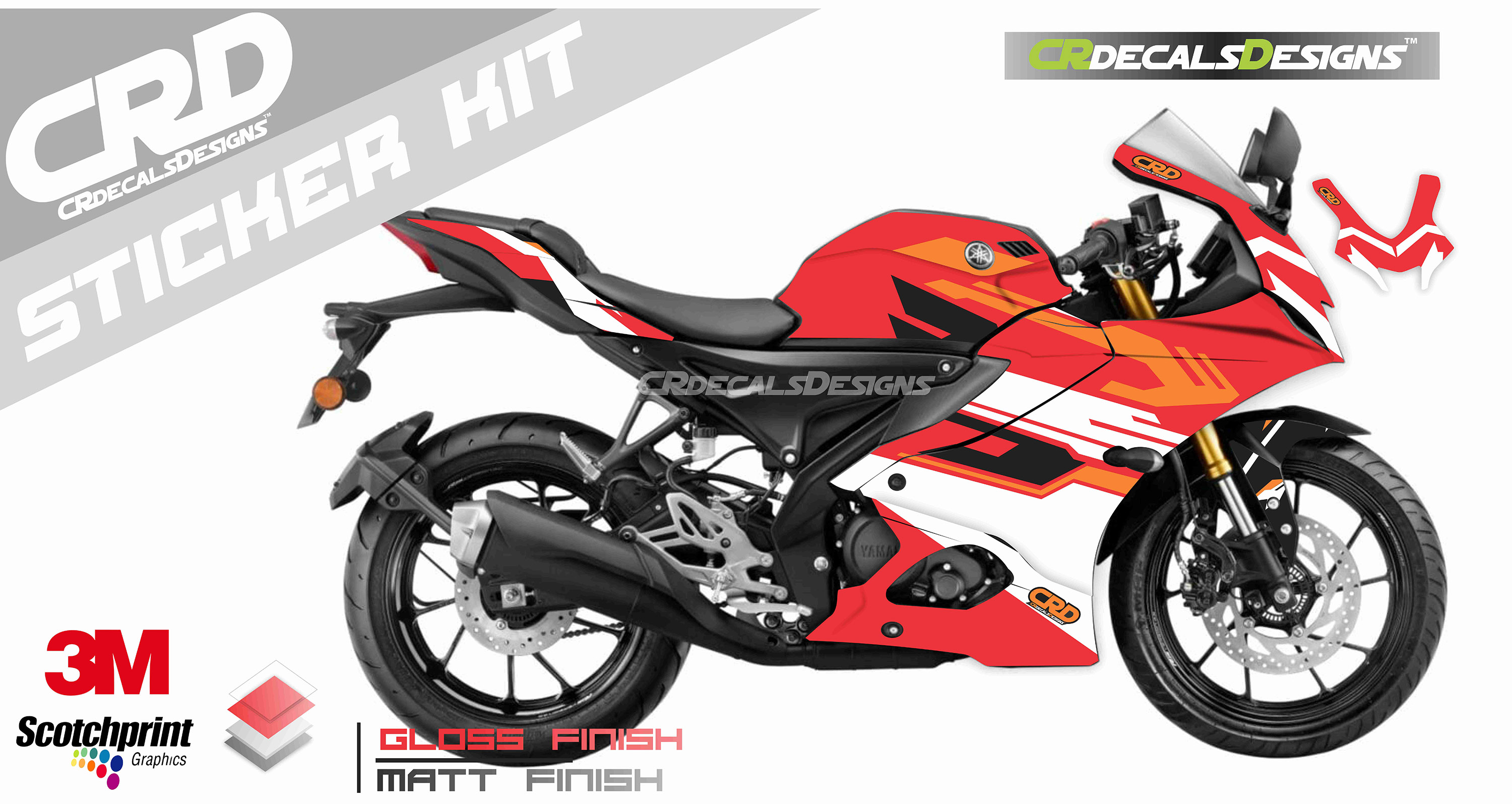 Emblem R 15 R15 V4 / R15M Kit R15V4M003 – CR Decals Designs